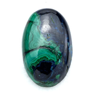 鮮やかな紺と緑のグラデーション】 アジュラマラカイト 21.0ct
