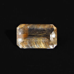 【金色の針状インクルージョンが華やかに輝く】 リモナイトイントパーズ 10.17ct