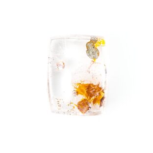 【華やかで可愛らしいルース】パイライト入りリモナイトインクォーツ 7.6ct