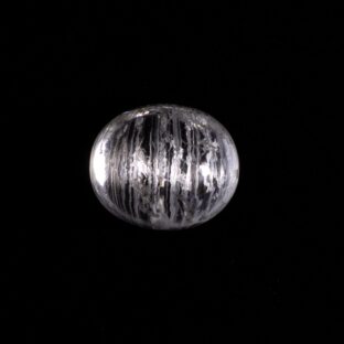 【白銀に輝く針とキャッツが美しい】トパーズキャッツアイ  4.4ct