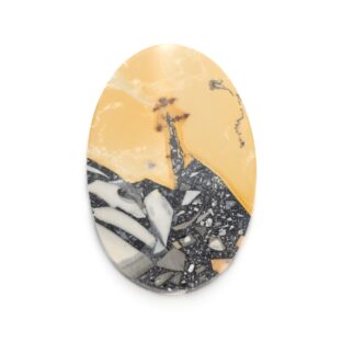 【モノトーンにイエローが鮮やか】マリガノジャスパー  46.8ct