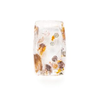 【華やかで可愛らしいルース】パイライト入りリモナイトインクォーツ 6.05ct