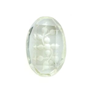 【花模様のインタリオが輝く】グリーンアメジスト 6.4ct