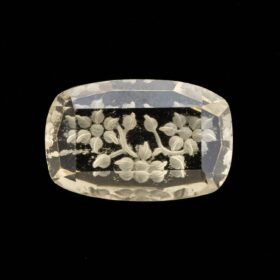 【花模様のインタリオが輝く】レモンクォーツ 12.35ct