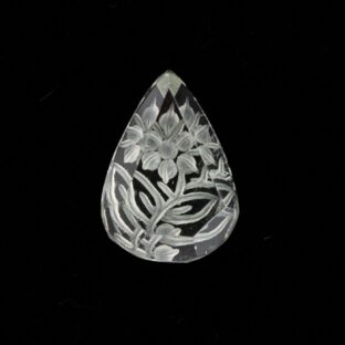 【花模様のインタリオが輝く】グリーンアメジスト 5.85ct