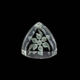 【花模様のインタリオが輝く】グリーンアメジスト 3.8ct