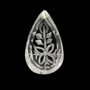 【花模様のインタリオが輝く】グリーンアメジスト 4.8ct