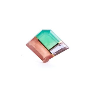 18金象嵌の工芸品：クリソプレーズ・インレーダブレット 3.1ct｜唯一無二のトリプレット