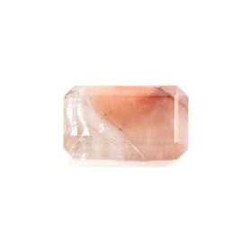 麗しの桜色｜アンフィボールインクォーツ 3.94ct エメラルドカット ブラジル産