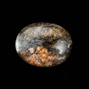 嵐の結晶｜ガーデンクォーツ 24.7ct ～漆黒の針がアクセントの一点物ルース～