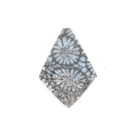 夏の素肌に映えるモノトーン|クールグレイ・フォッシルコーラル 4.3ct（菊目石/天然石ルース）