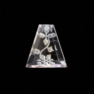 【夏の午後3時の光が落とす影】インタリオ アメトリン 4.5ct 天然石ルース（花模様・沈み彫り）