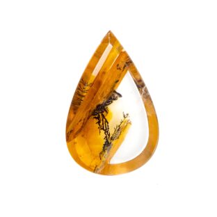 デンドリティッククォーツ 24.95ct | 黄金色に溶ける夕刻の光。夕闇の渓谷と風を宿す雫